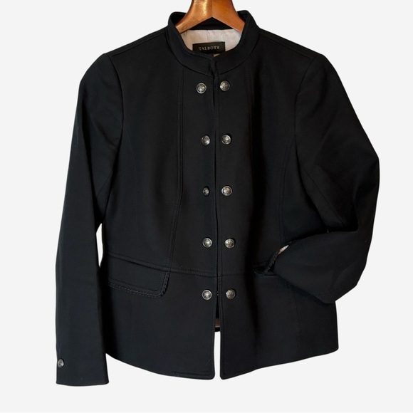 Talbots Women's Black Military-Inspired Blazer - Picture 1 of 16